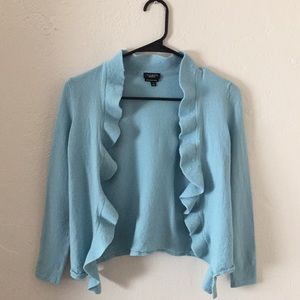 TALBOTS merino wool open sweater cardigan size s
